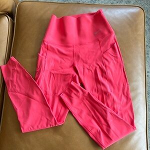 Full length red Nike leggings